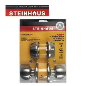 CERRADURA STEINHAUS COMBO ACCESO+CERROJO 6 LLAVES