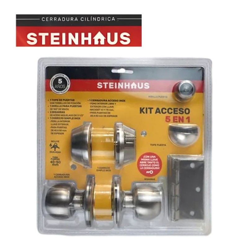 CERRADURA STEINHAUS KIT ACCESO 5 EN 1-6 LLAVES IGU