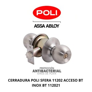 CERRADURA POLI SFERA 11202 ACCESO BT INOX BT 1120