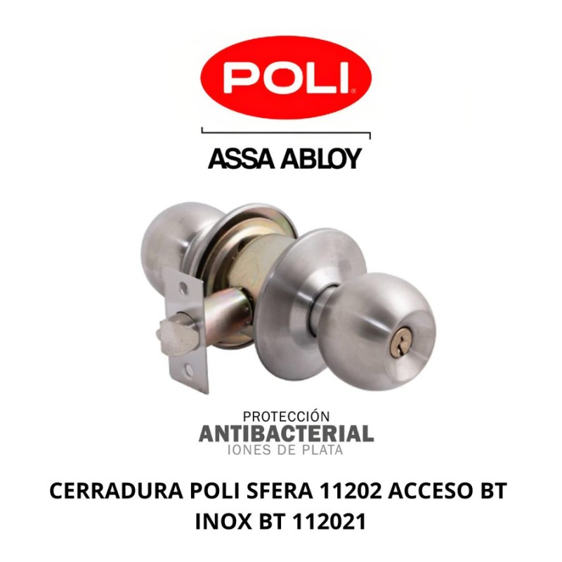 CERRADURA POLI SFERA 11202 ACCESO BT INOX BT 1120