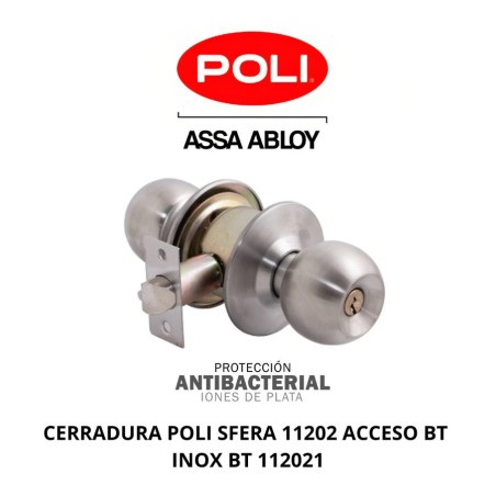 CERRADURA POLI SFERA 11202 ACCESO BT INOX BT 1120