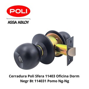 CERRADURA POLI SFERA 11403 OFICINA DORM NEGR BT 11