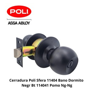 CERRADURA POLI SFERA 11404 BANO DORMITO NEGR BT 11