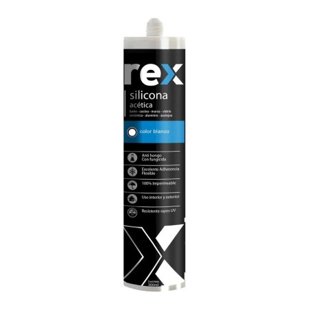 SILICONA REX BANO Y COCINA BLANCA 300 ML (ACETICA)