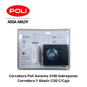 CERRADURA POLI AUTOMA 3100 SOBREPONER CORREDERA Y