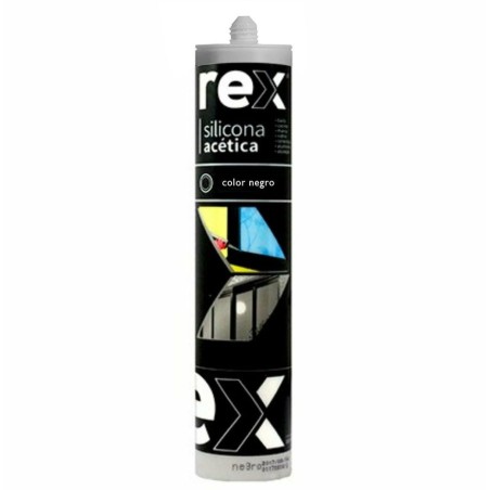 SILICONA REX BANO Y COCINA NEGRA 300 ML (ACETICA)