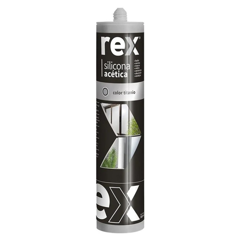SILICONA REX BANO Y COCINA TITANIO 300 ML (ACETICA