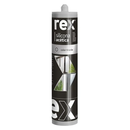 SILICONA REX BANO Y COCINA TITANIO 300 ML (ACETICA