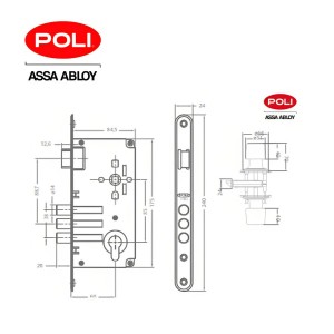 CERRADURA POLI EMBUTIDA URBANO OFICINA B60COD 1053