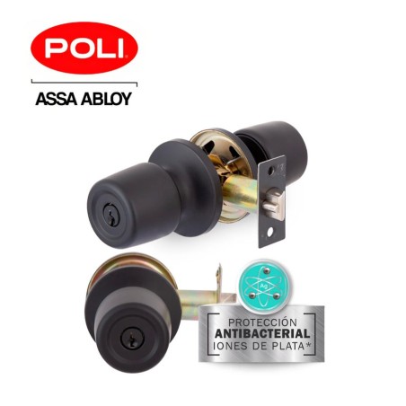 CERRADURA POLI TUBULAR 8403 OFICINA/DORMITORIO NE
