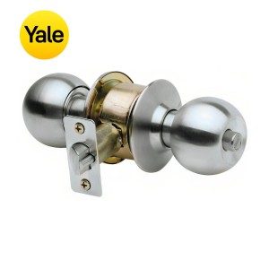CERRADURA YALE INOX OFICINA DORMITORIO 134631 POMO
