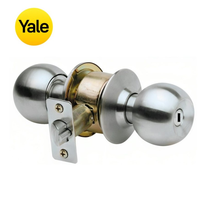 CERRADURA YALE INOX BANO DORMITORIO 134641 POMO IN