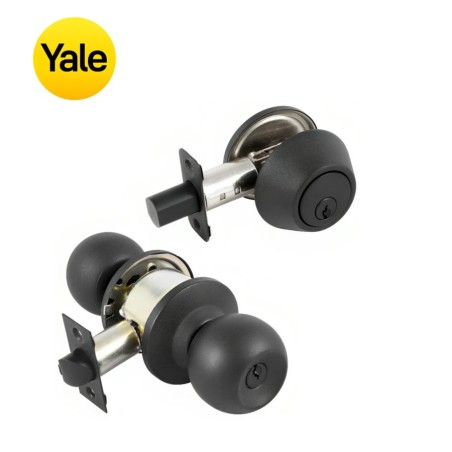 CERRADURA YALE ACCESO + CERROJO SIMPLE 140881 POMO
