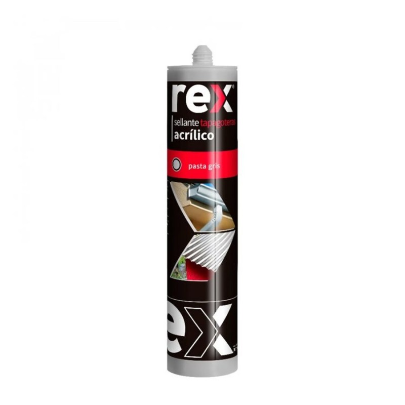 SILICONA REX SELLANTE ACRILICO GRIS (TAPAGOTERAS)