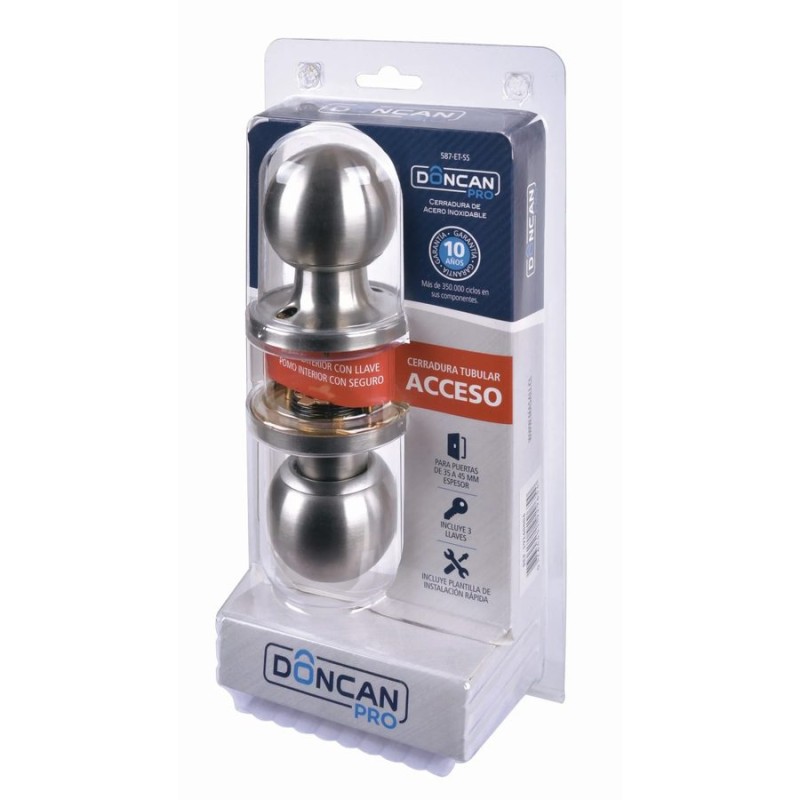 CERRADURA DONCAN PRO TUBULAR INOX ACCESO