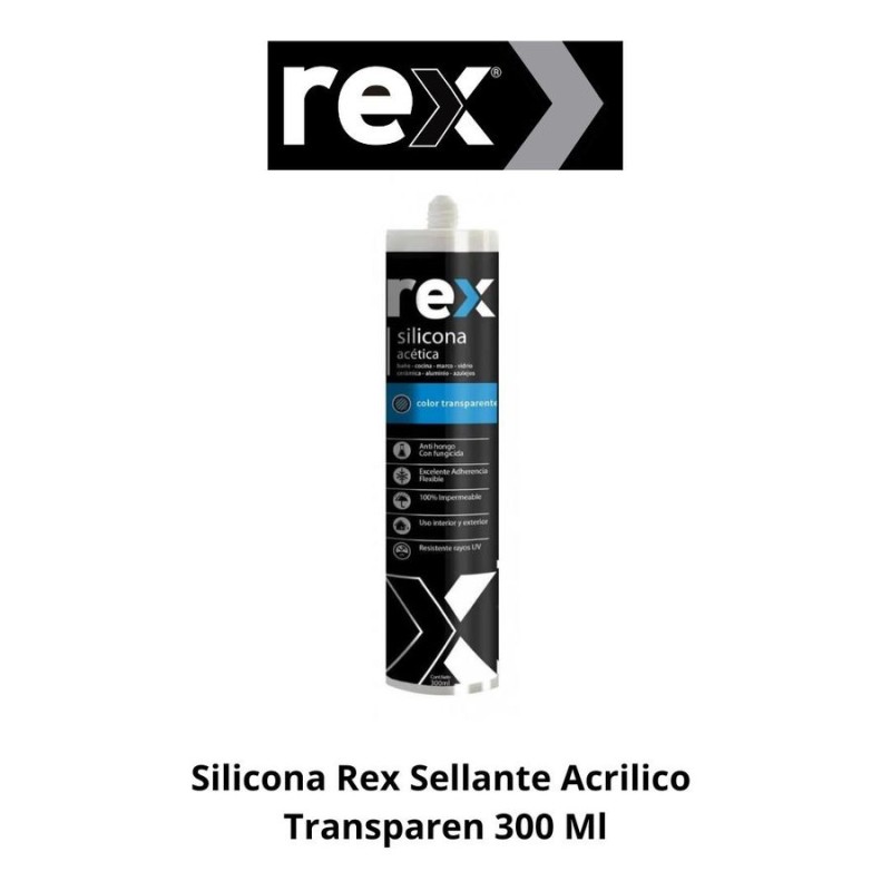 SILICONA REX SELLANTE ACRILICO TRANSPAREN 300 ML