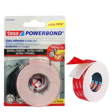 CINTA DOBLE FAS TESA ULTRA FUERTE 19 MM X 1,5 MT (