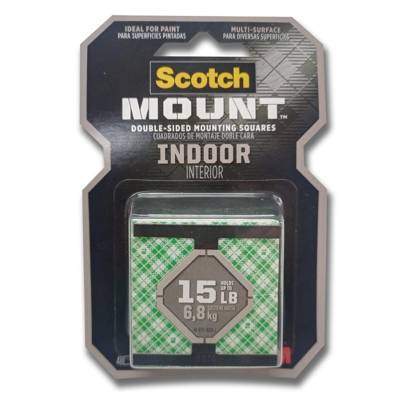 CINTA DOBLE FAS SCOTCH 3M INDOOR 15LB 6,8 KG 48 CU