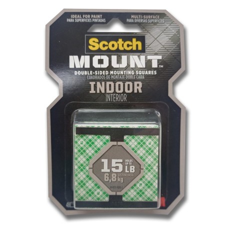 CINTA DOBLE FAS SCOTCH 3M INDOOR 15LB 6,8 KG 48 CU