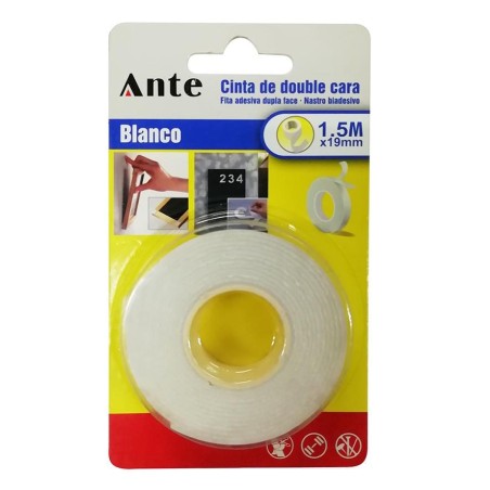 CINTA DOBLE CONTACTO ANTE 19 MM X 1,5 MT CL628406