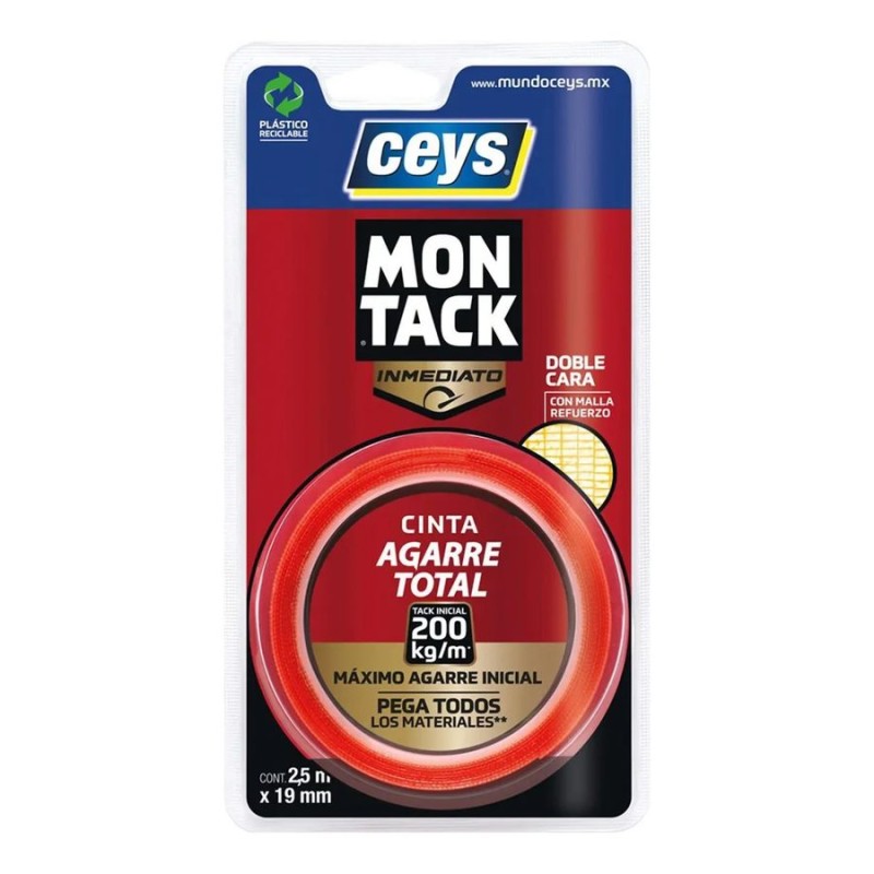 CINTA DOBLE FAS CEYS MON TACK CON MALLA 300 KG