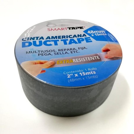 CINTA AMERICANA MULTIUSO GRIS DUCT TAPE 2"X 15 MTS