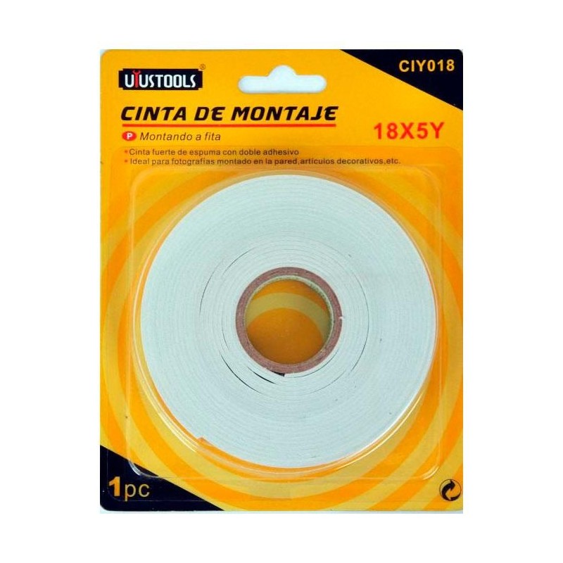 CINTA DOBLE ADHESIVO UYUS/FERR 3/4" 18X5Y CIY018