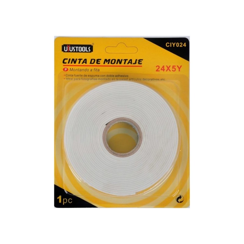 CINTA DOBLE ADHESIVO UYUSTOOLS 3/4" 24X5Y CIY024