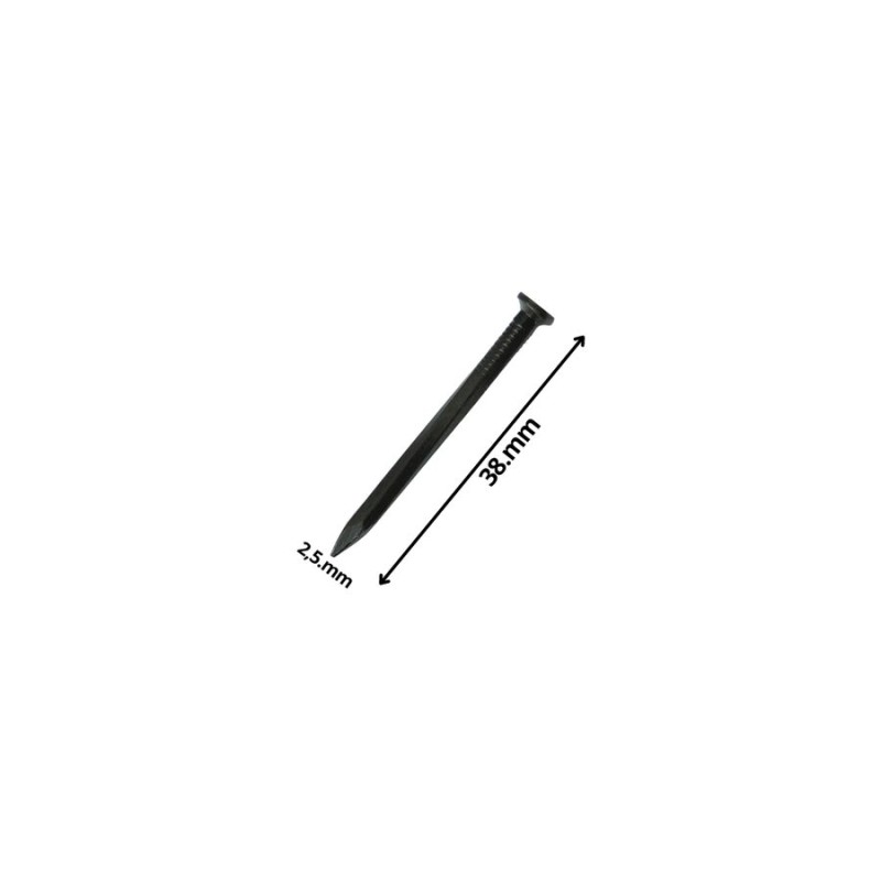 CLAVO CONCRETO LISO NEGRO 2,5 X 38 MM