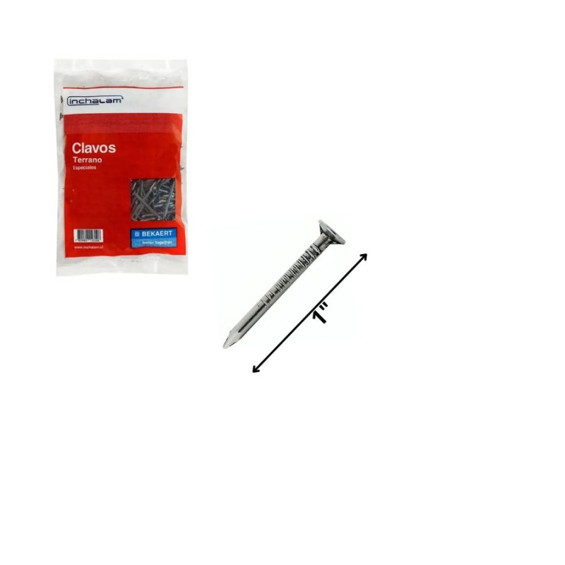 CLAVO TERRANO GALVANIZADO 1"