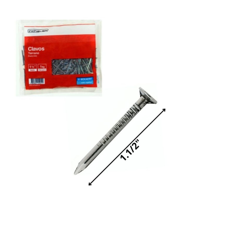 CLAVO TERRANO GALVANIZADO 1 1/2"