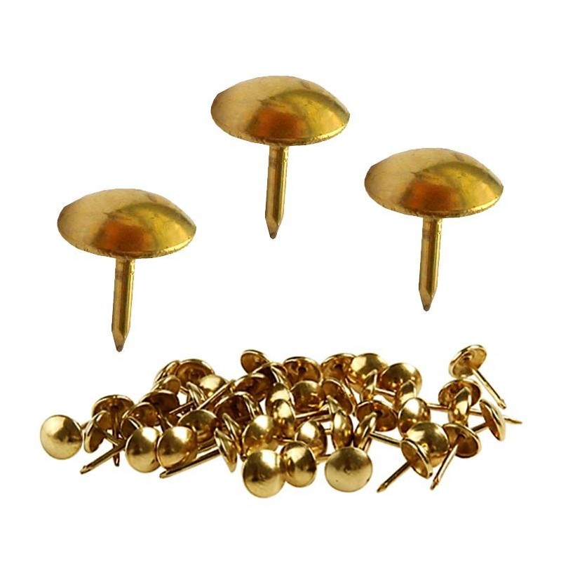 CLAVO TAPICERO DORADO LISO 10X19 MM CADA UNO