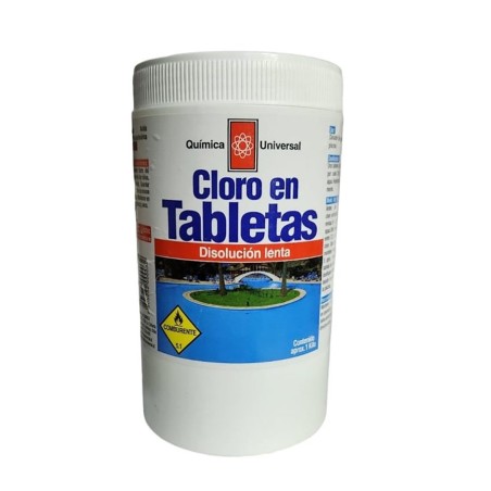 CLORO PISCINAS QUIMICA UNIVERSAL TABLETAS 1 KG POT