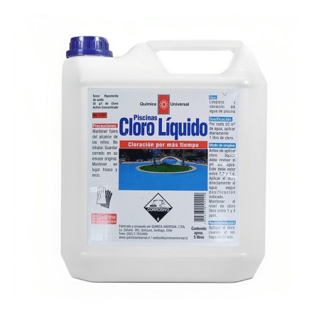 CLORO PISCINAS QUIMICA UNIVERSAL BIDON 5 LTS