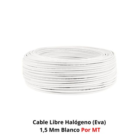 CABLE LIBRE HALOGENO (EVA) 1,5 MM BLANCO