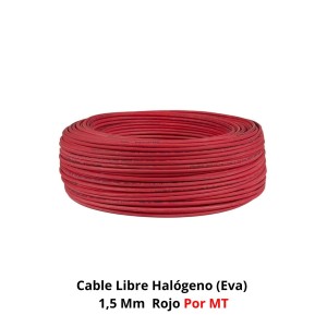 CABLE LIBRE HALOGENO (EVA) 1,5 MM ROJO