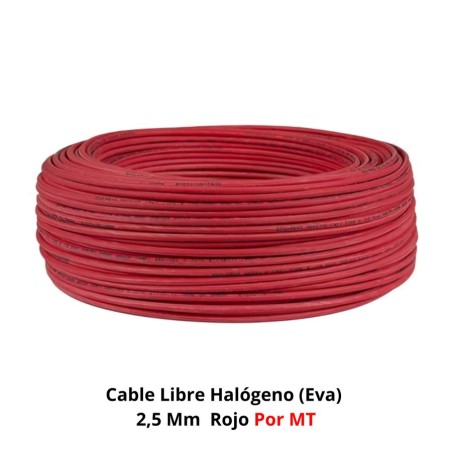 CABLE LIBRE HALÓGENO (EVA) 2,5 MM ROJO