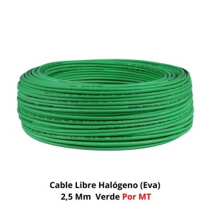 CABLE LIBRE HALÓGENO (EVA) 2,5 MM VERDE