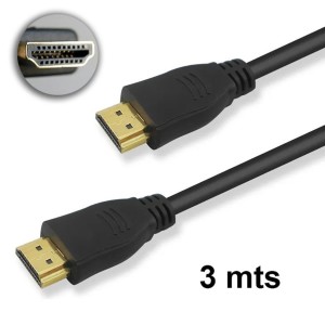 CABLE HDMI MACHO-MACHO DORADOS V 1.4 3.0 MTS CA921