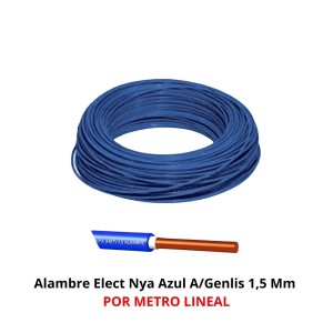ALAMBRE ELECT NYA AZUL A/GENLIS X MT 1,5 MM