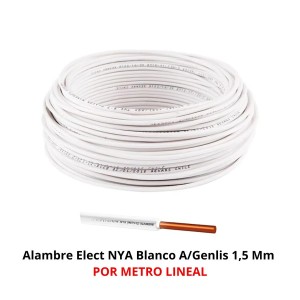ALAMBRE ELECT NYA BLANCO A/GENLIS X MT 1,5 MM