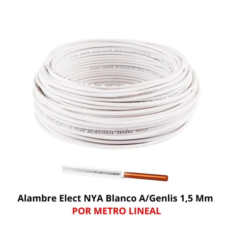 ALAMBRE ELECT NYA BLANCO A/GENLIS X MT 1,5 MM