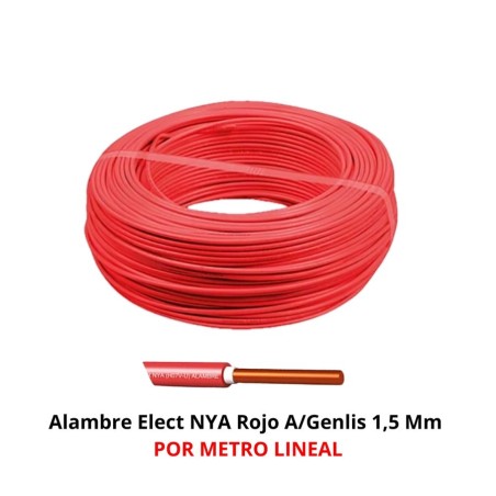 ALAMBRE ELECT NYA ROJO A/GENLIS X MT 1,5 MM