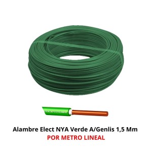 ALAMBRE ELECT NYA VERDE A/GENLIS X MT 1,5 MM