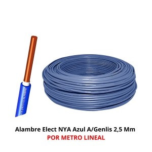 ALAMBRE ELECT NYA AZUL A/GENLIS X MT 2,5 MM