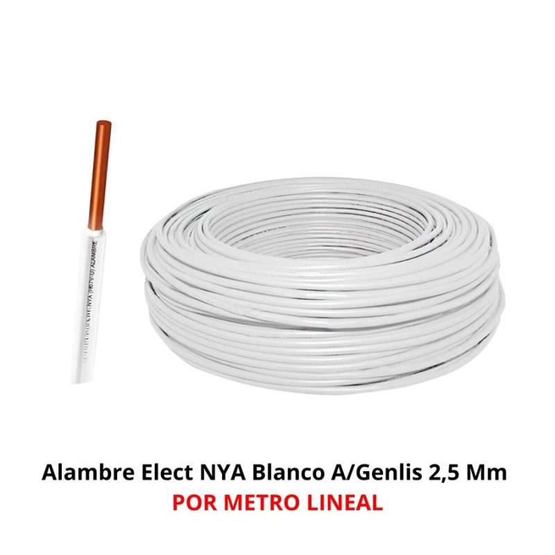 ALAMBRE ELECT NYA BLANCO A/GENLIS X MT 2,5 MM