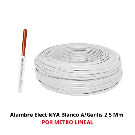 ALAMBRE ELECT NYA BLANCO A/GENLIS X MT 2,5 MM