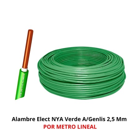 ALAMBRE ELECT NYA VERDE A/GENLIS X MT 2,5 MM
