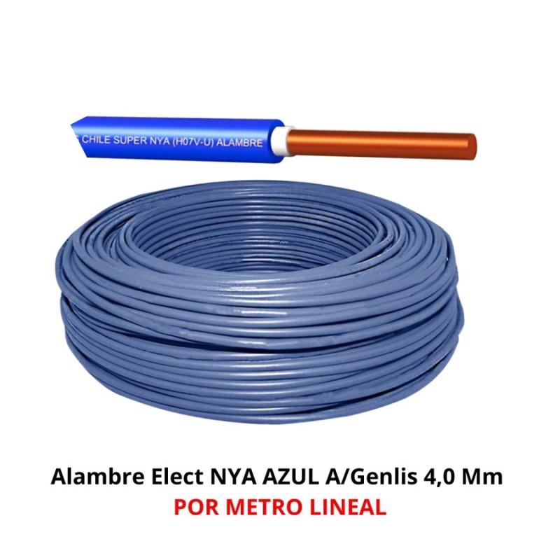 ALAMBRE ELECT NYA AZUL A/GENLIS X MT 4,0 MM