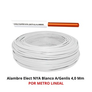 ALAMBRE ELECT NYA BLANCO A/GENLIS X MT 4,0 MM